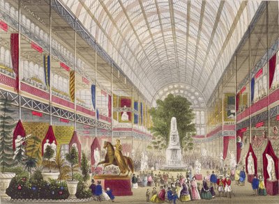 Große Ausstellung, 1851: Südliches Querschiff, aus dem Inneren der Großen Ausstellung (veröffentlicht von Read & Co.) von English School